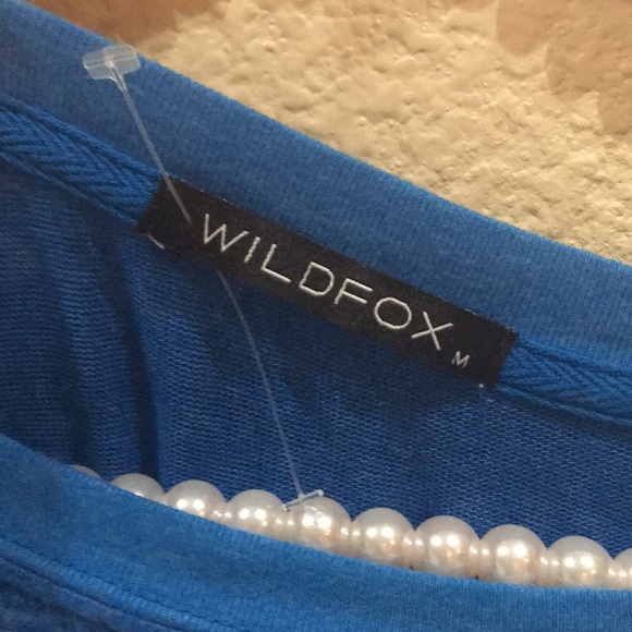 Wildfox Blue Pizza Party Baggy Beach Jumper - Picture 4 of 8